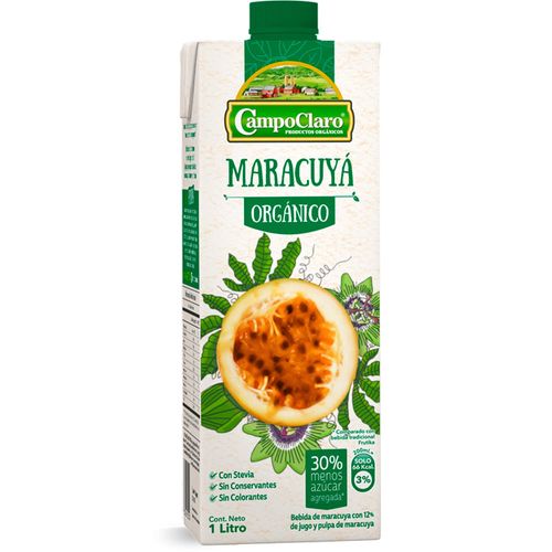 Jugo CAMPOCLARO Maracuya orgánico 1 L