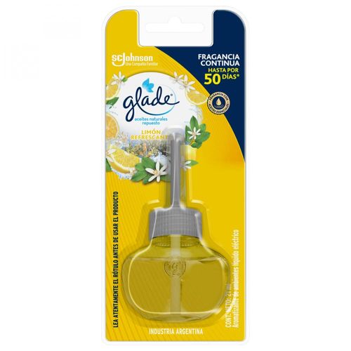 Desodorante ambiente GLADE aceite natural limón repuesto