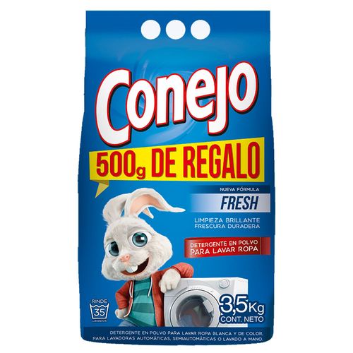 Detergente polvo CONEJO Fresh 3,5 kg