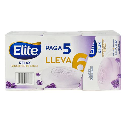 Pack 6x5 Jabón de Tocador ELITE Relax 85 g