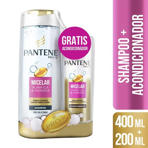 Pack PANTENE Micelar shampoo 400 ml + acondicionador 200 ml