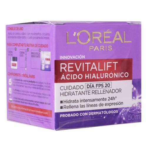 Crema L'OREAL Revitalift Día Hyaluronico 50 ml