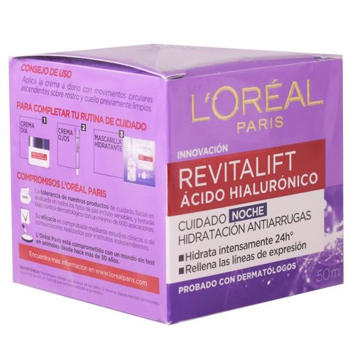 Crema L'OREAL Revitalift Noche Hyaluronico 50 ml