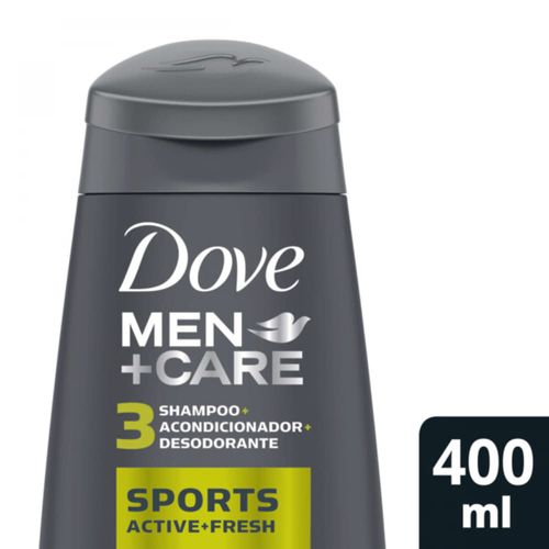 Shampoo DOVE Sport Active + Fresh 3 En 1 400 ml