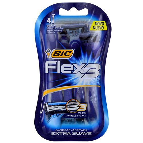 Afeitadora BIC flex 3 4 un.