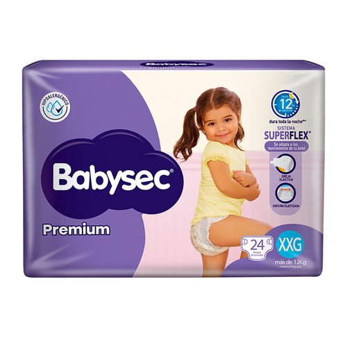 Pañal BABYSEC premium XXG 24 un.