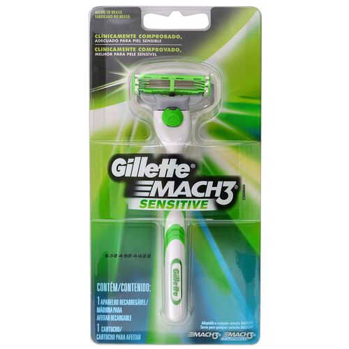 Máquina GILLETTE Mach3 Sensitive Razon con Repuesto