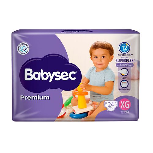 Pañal BABYSEC premium XG 24 un.