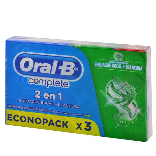 Pack x 3 Crema Dental ORAL-B Complete 70 g