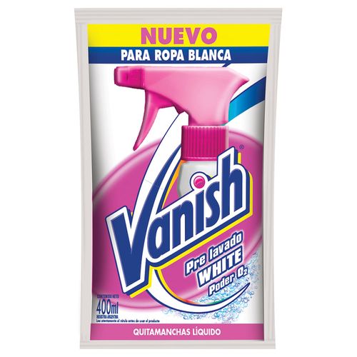 Prelavado VANÍSH White con Blanquador doy pack 400 ml