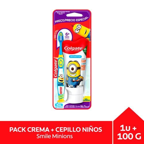 Pack COLGATE crema dental + cepillos Minions + cartuchera