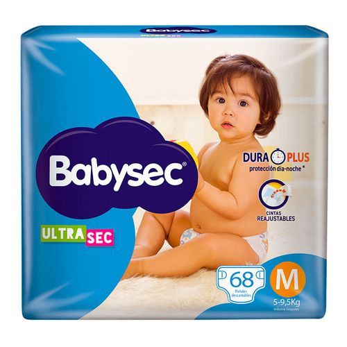 Pañal BABYSEC ultra jumbo pack M 72 un.