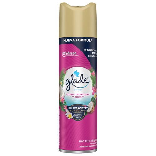 Desodorante de ambiente GLADE tropical floral aerosol 360cc