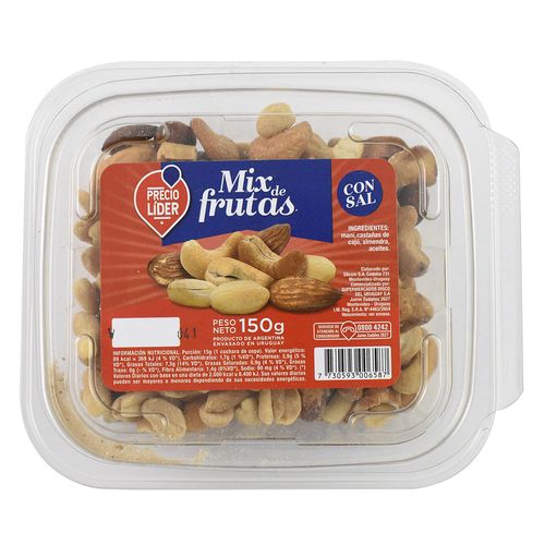 Mix de frutos secos con sal PRECIO LÍDER 150 g