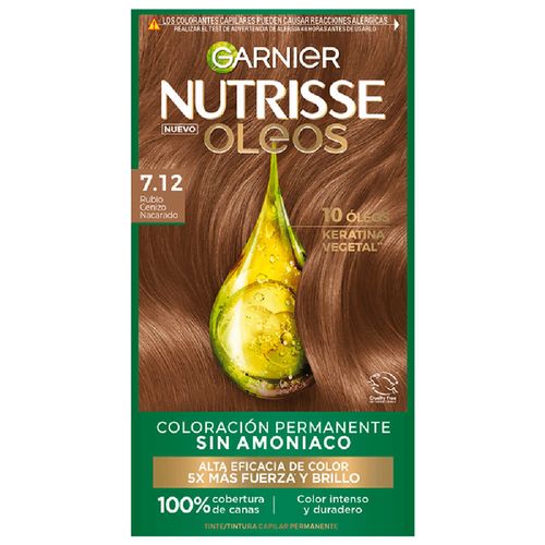 Coloración NUTRISSE óleos Rubio Cenizo Nacarado 7.12