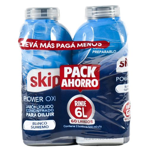 Pack x 2 Deter SKIP Oxi para diluír 500 cc