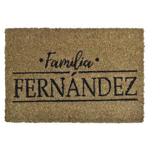 Felpudo de coco 40x60 cm h.1,5 cm familia Fernández