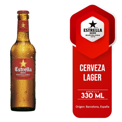 Cerveza ESTRELLA DAMM 330 ml