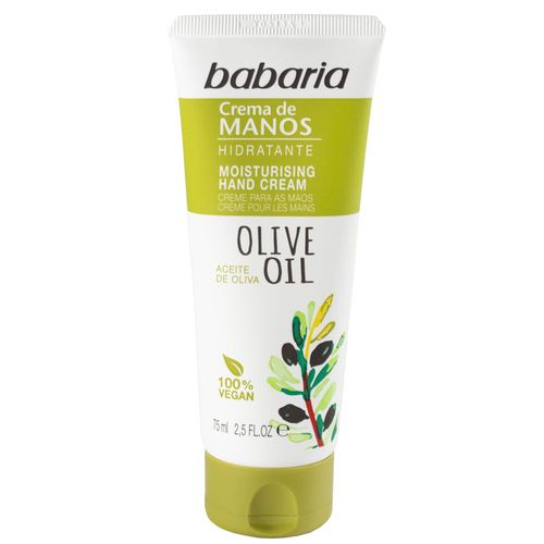 Crema para manos BABARIA con aceite de oliva 75 ml