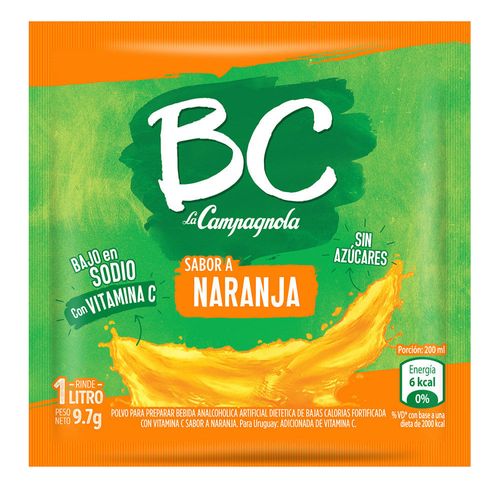 Refresco Bc LA CAMPAGNOLA naranja 7 g