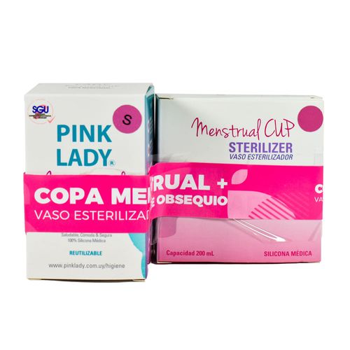 Kit Pink Lady Copa Menstrual T S Vaso Esterilizado