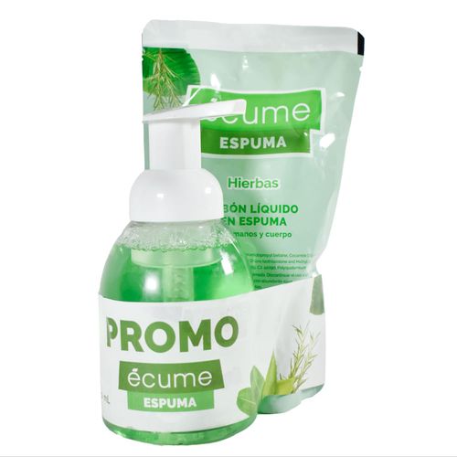 Jabón líquido ECUME 300 ml + Repuesto 270 ml