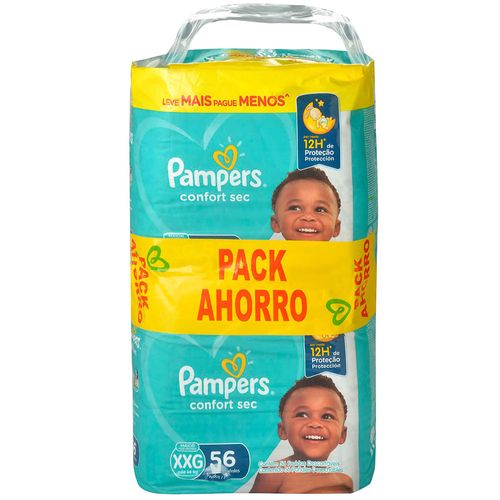 Pañal PAMPERS confort sec XXG 112 un.