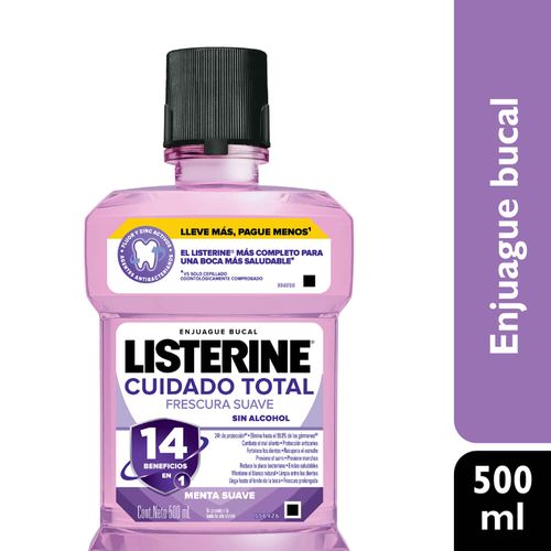 Enjuague bucal LISTERINE Cuidado total zero 500 ml