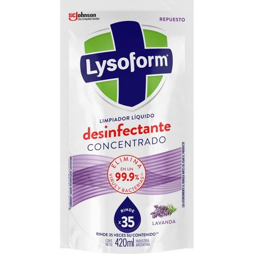 Limpiador Desinfectante LYSOFORM Lavanda doy pack 500 ml