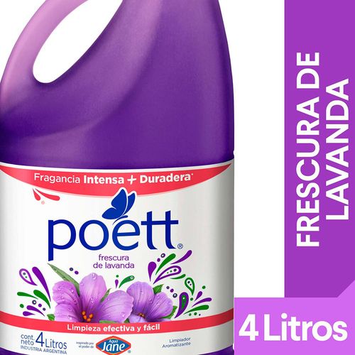 Limpiador liquido POETT lavanda con ph neutro 4 L