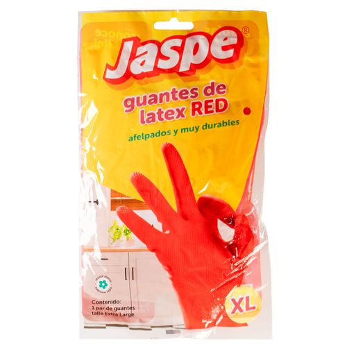 Guante látex JASPE rojo extra grande