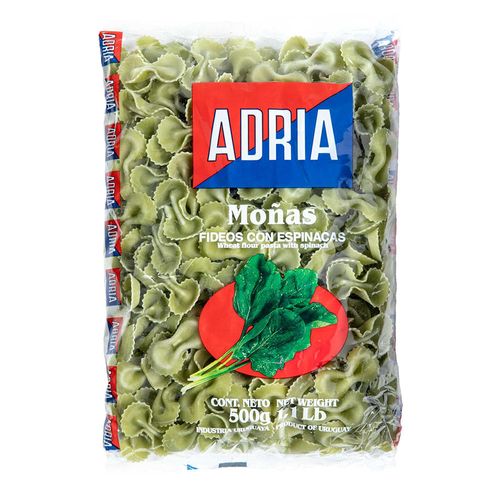 Fideos espinaca ADRIA moña 500 g