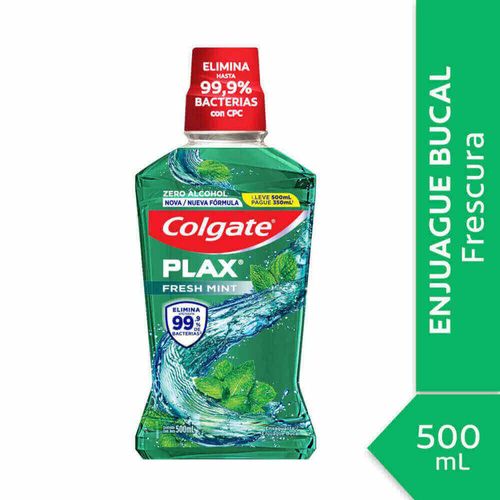 Enjuague bucal COLGATE Plax menta 500 ml 350 ml