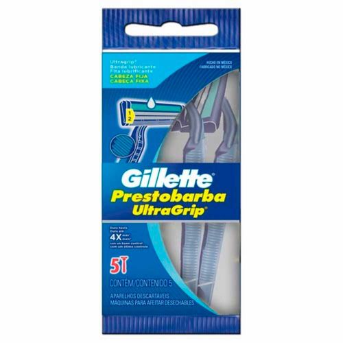 Máquina Prestobarba GILLETTE Ultragrip 5 un.