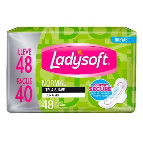 Toalla Femenina LADYSOFT Normal Alas 48x40 un.