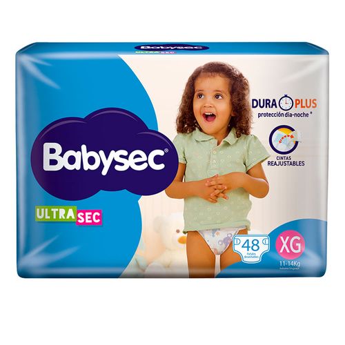 Pañal BABYSEC ultra jumbo pack XG 48 un.