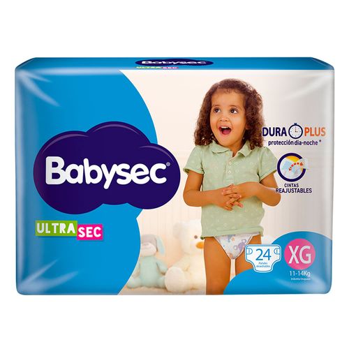 Pañal BABYSEC ultra mega XG 24 un.