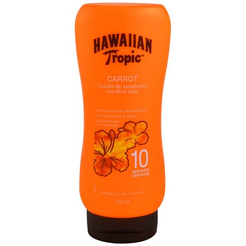 Loción bronceadora Hawaiian Tropic de zanahoria fps10 240 ml