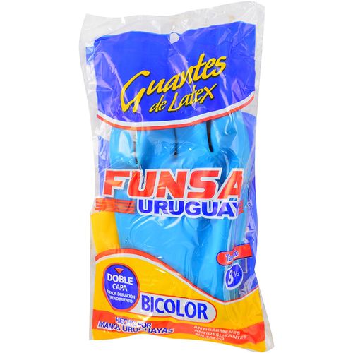 Guantes de Goma FUNSA Bicolor Talle 8 ½