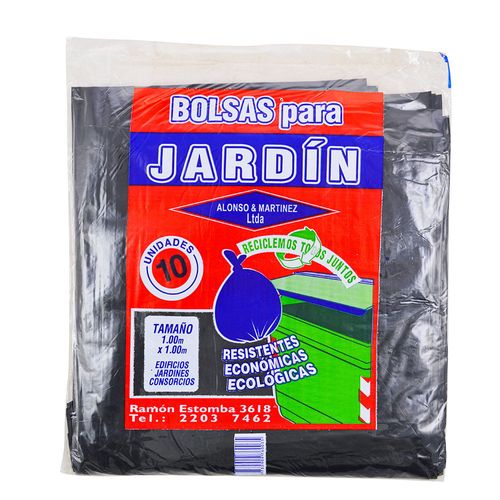 Bolsa de Residuos ALONSO & MARTINEZ Jardín 1x1 mt 10 un.