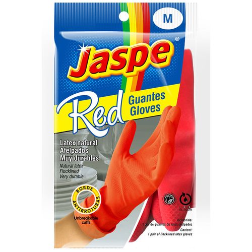 Guante Latex JASPE Rojo Mediano