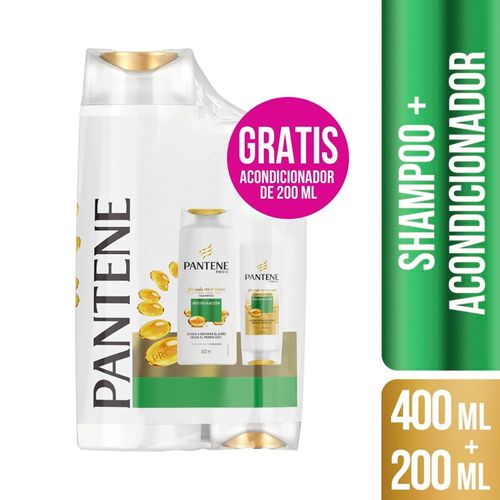 Pack PANTENE bambú shampoo 400ml + acondicionador 200ml