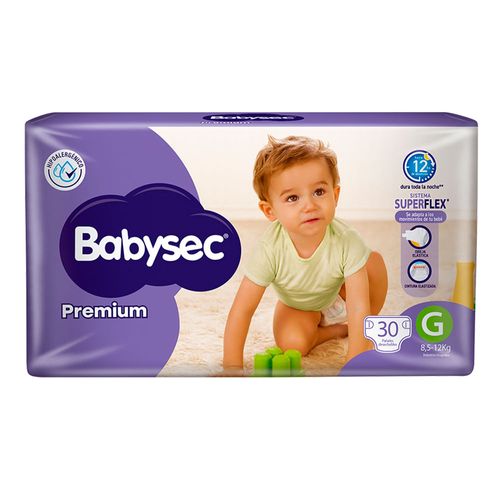 Pañal BABYSEC premium G 30 un.