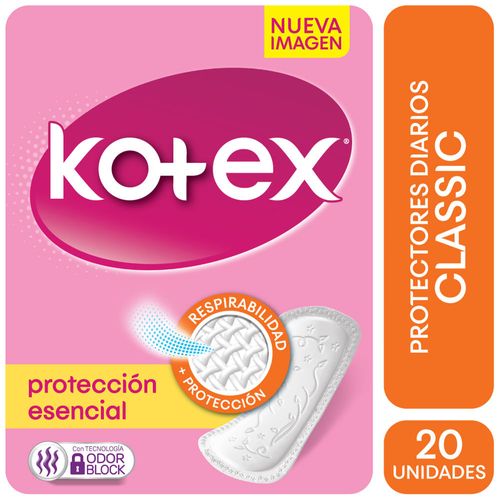 Protector Diario Kotex Classic 20 un.