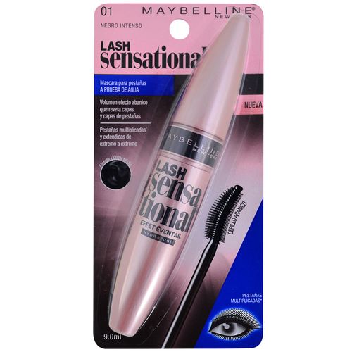 Mascara de Pestañas MAYBELLINE Lash Sens. Wtpf Very Black