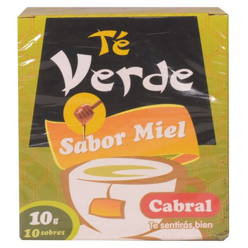Té verde CABRAL miel 10 un.