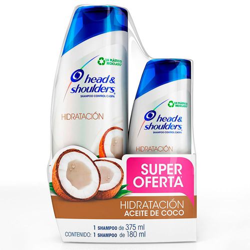 Pack coconut shampoo HEAD & SHOULDERS 375 ml + shampoo 180 ml