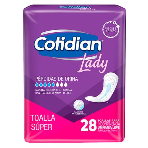 Toalla Femenina Super COTIDIAN Lady 28 un.