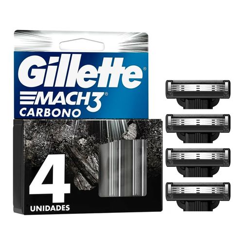 Repuesto de GILLETTE Mach 3 Carbon x 4