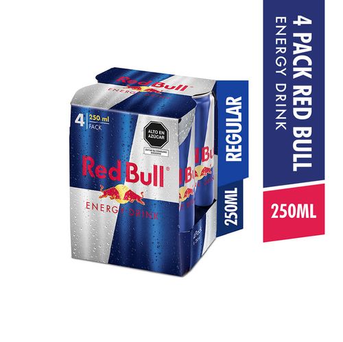 Pack bebida energizante RED BULL 250 ml x4